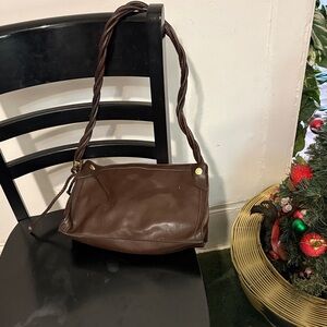 Relic Dark Brown Shoulder Bag with Twisted Strap